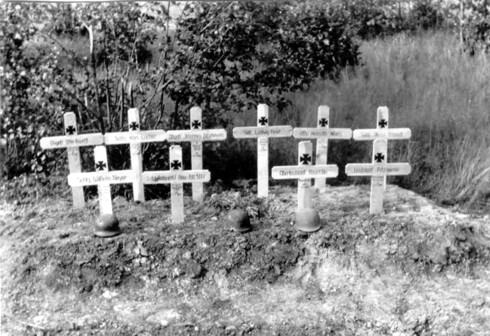 Могили німецьких вояків біля шосе в районі с.Броники